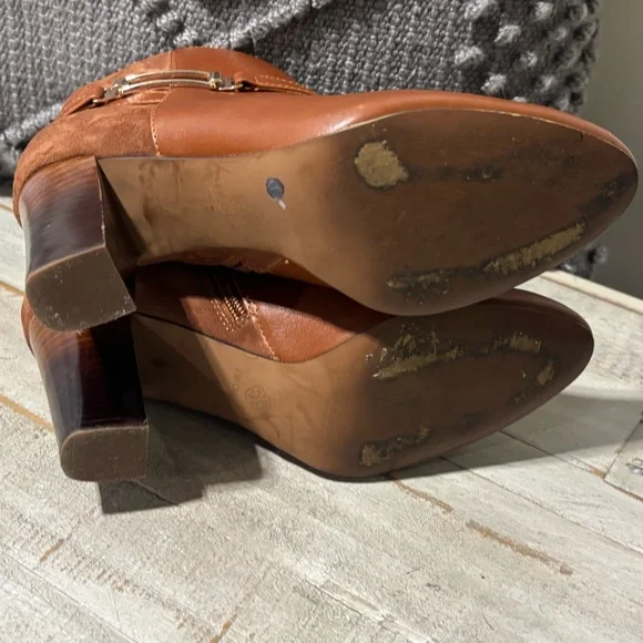 ❤️Isola Vivian Caramel Leather &Suede Ankle Boots-Sz 8 - Picture 7 of 8